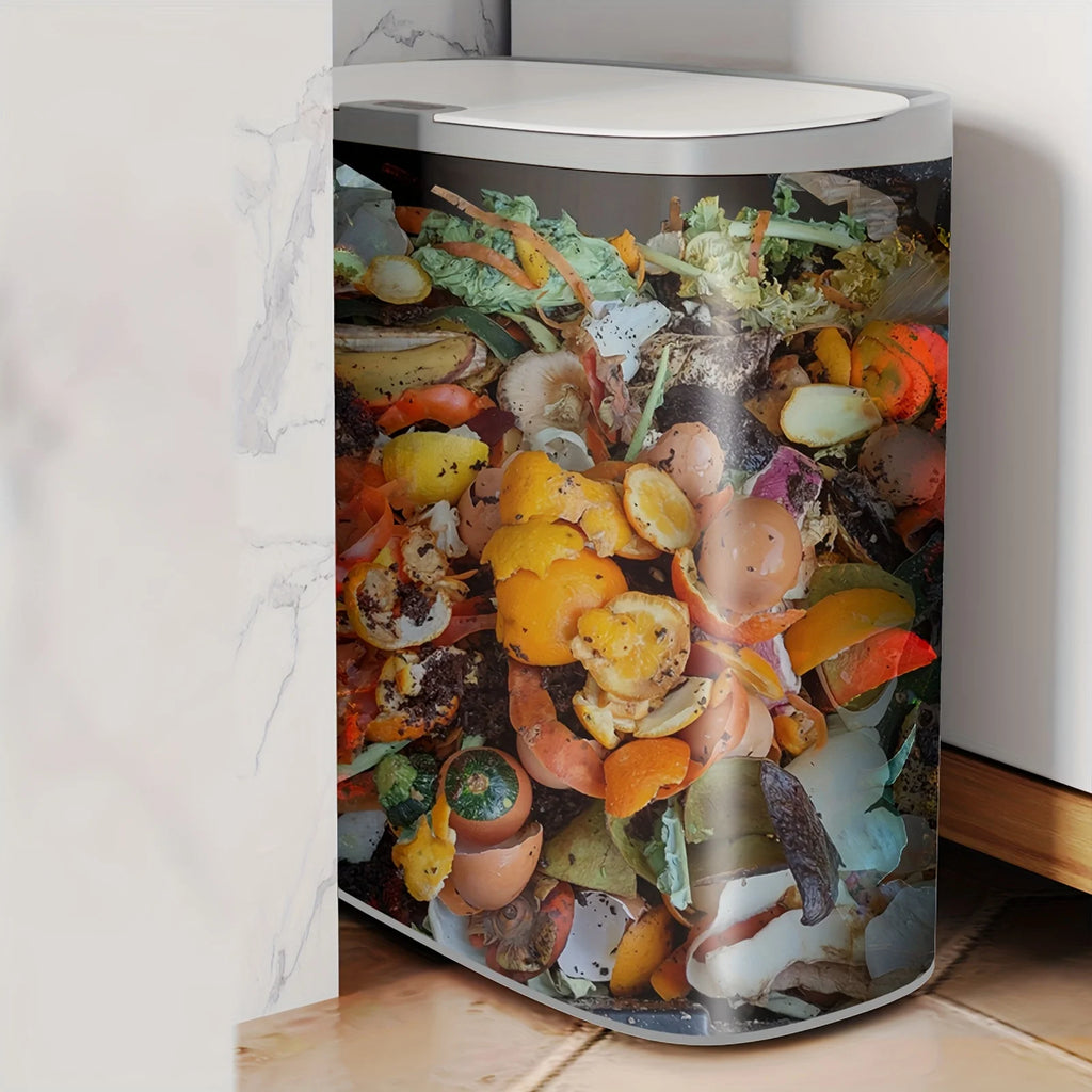 13L Motion Sensor Trash Can with Lid — Waterproof Narrow Bin for Bathroom, Kitchen & Office