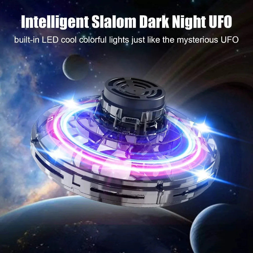 Flynova Led UFO Flying Saucer Induction Aircraft Remote Control Mini Drone Toys Anti Gravity Spinning Top Gesture Suspended Gyro