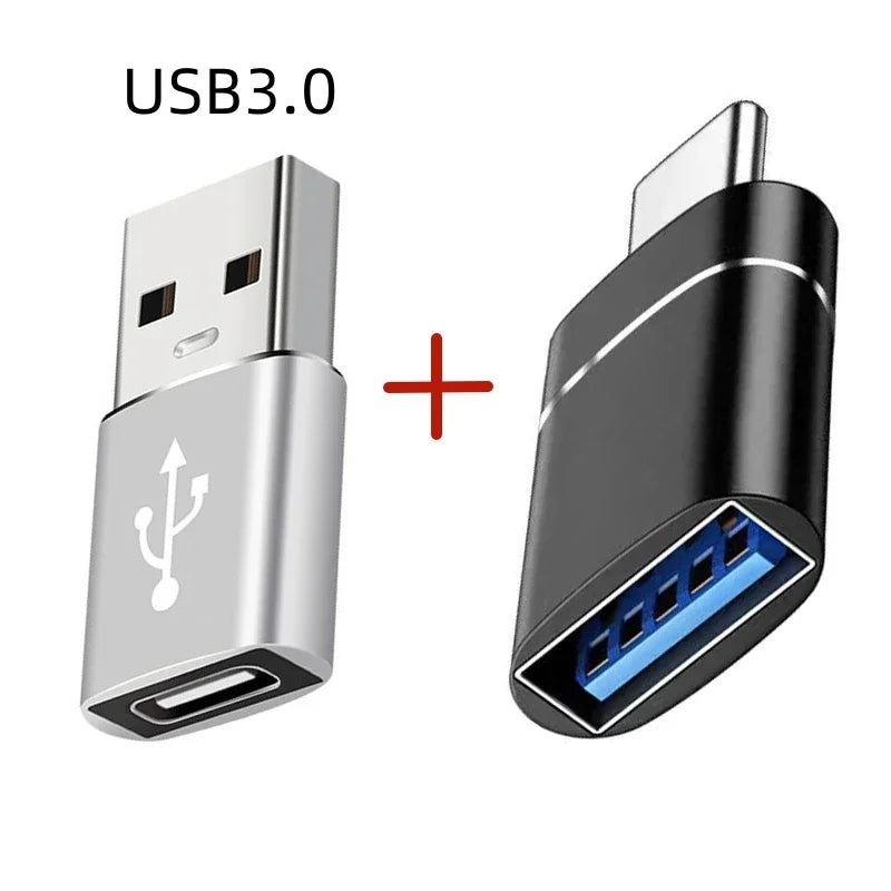 USB-A to USB-C OTG Adapter (2-Pack) for MacBook, Samsung & iPhone