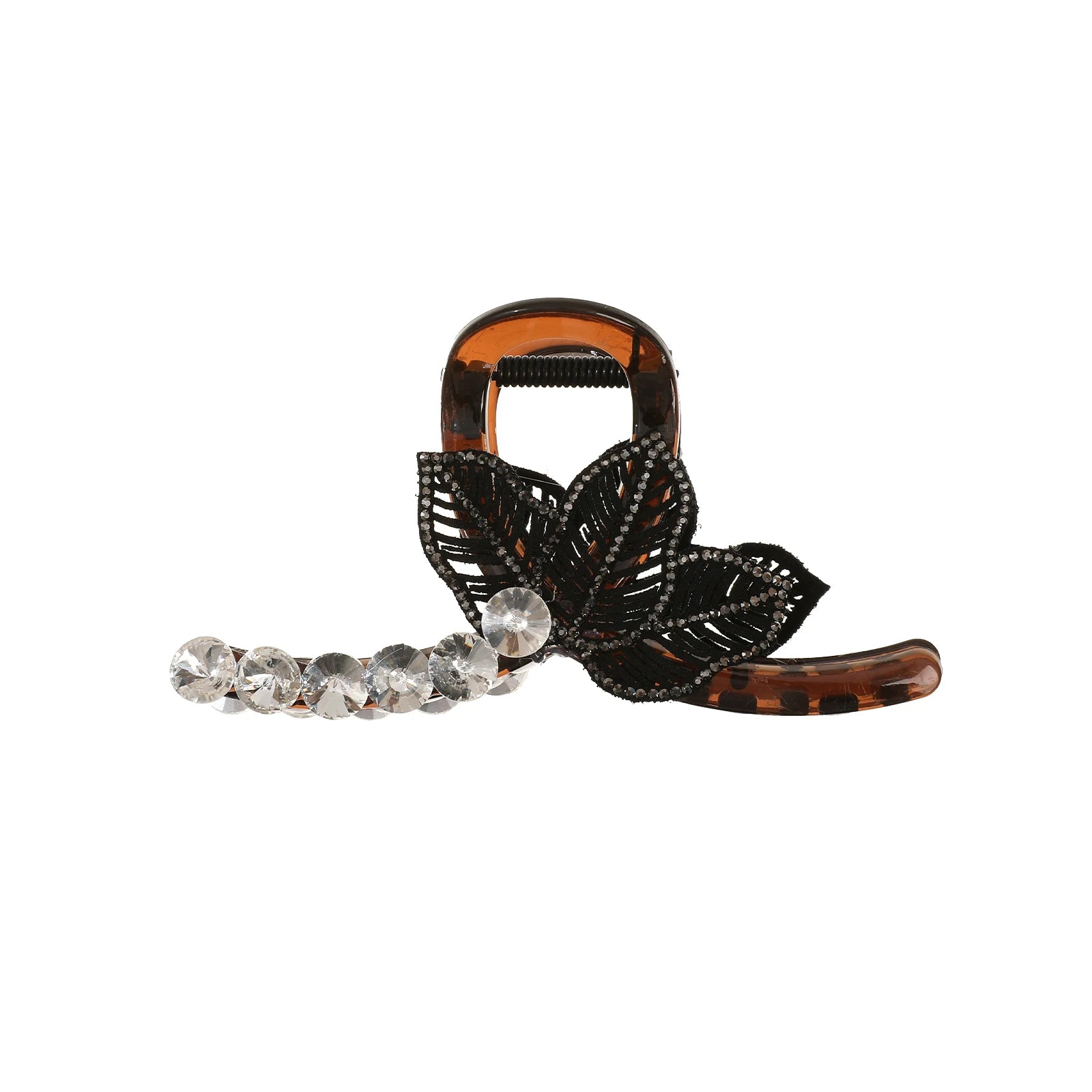 Rhinestone Flower Hair Claw Clips