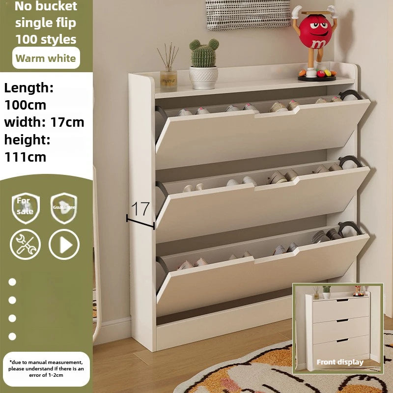 Tipping Bucket Shoe Cabinet – Large Capacity Entrance Storage
