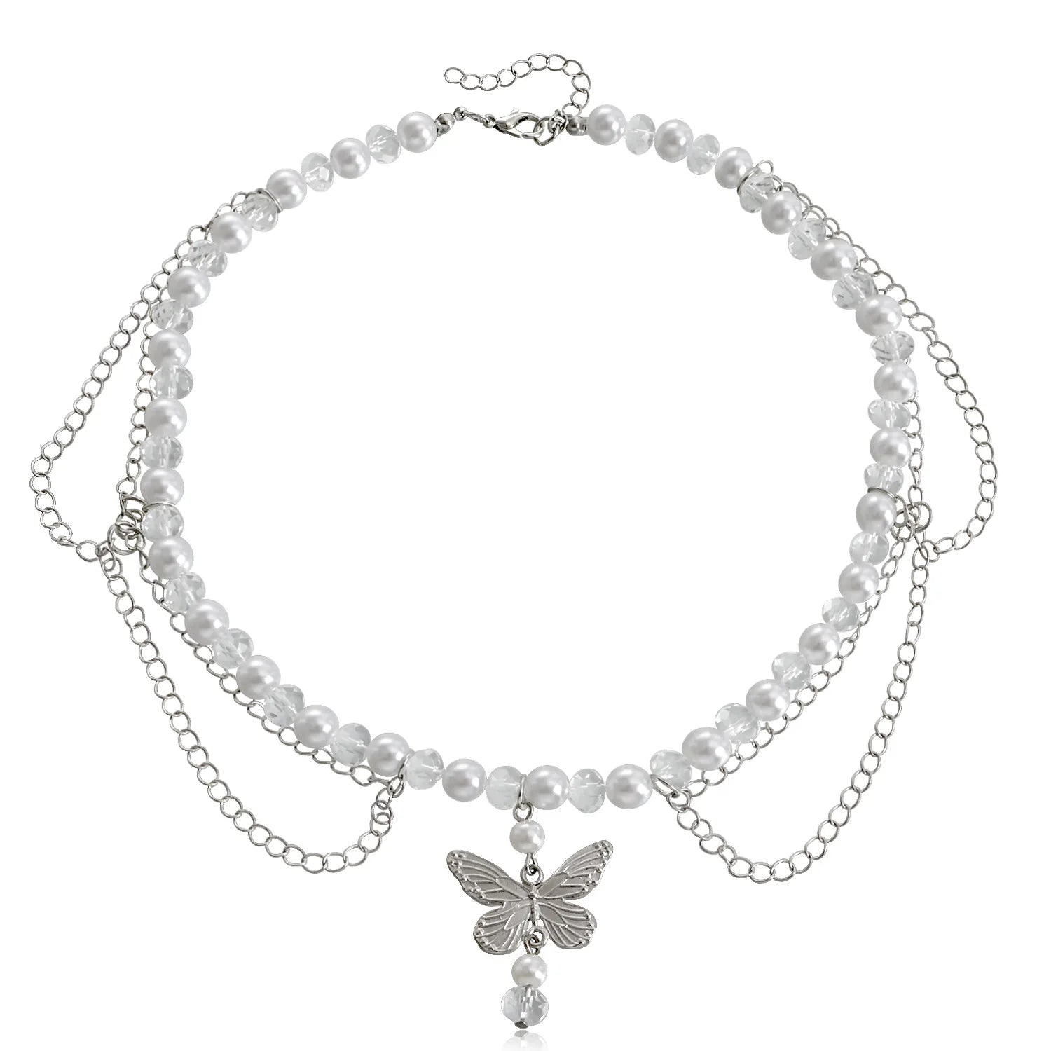 Butterfly Heart Fairycore Choker Necklace