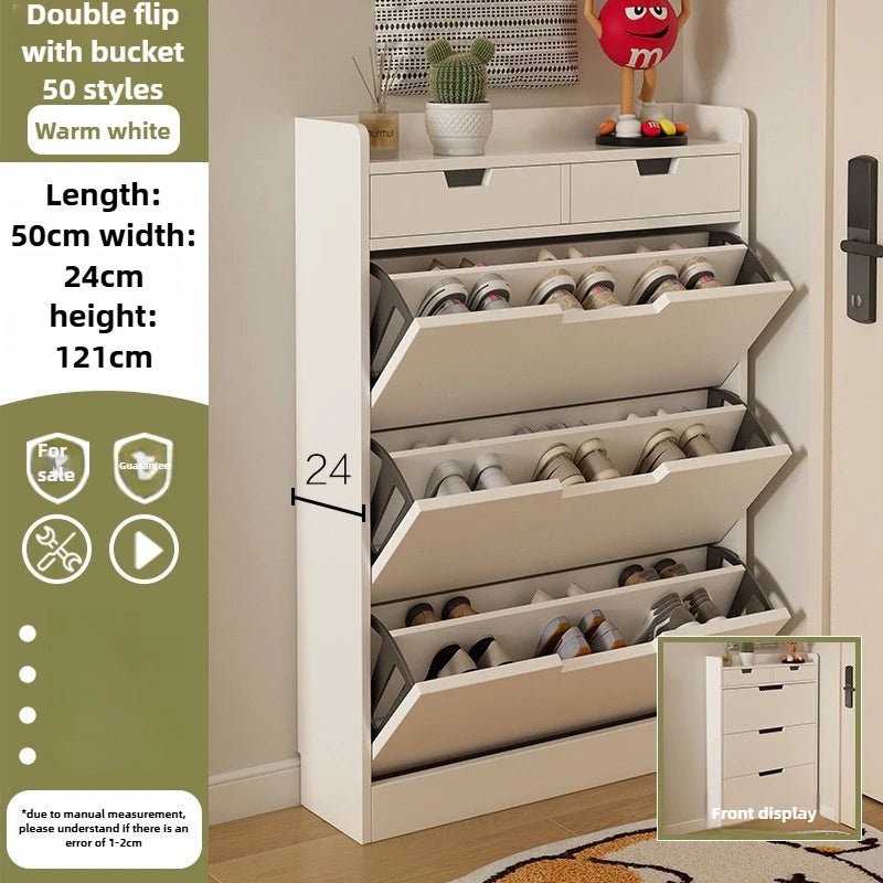 Tipping Bucket Shoe Cabinet – Large Capacity Entrance Storage