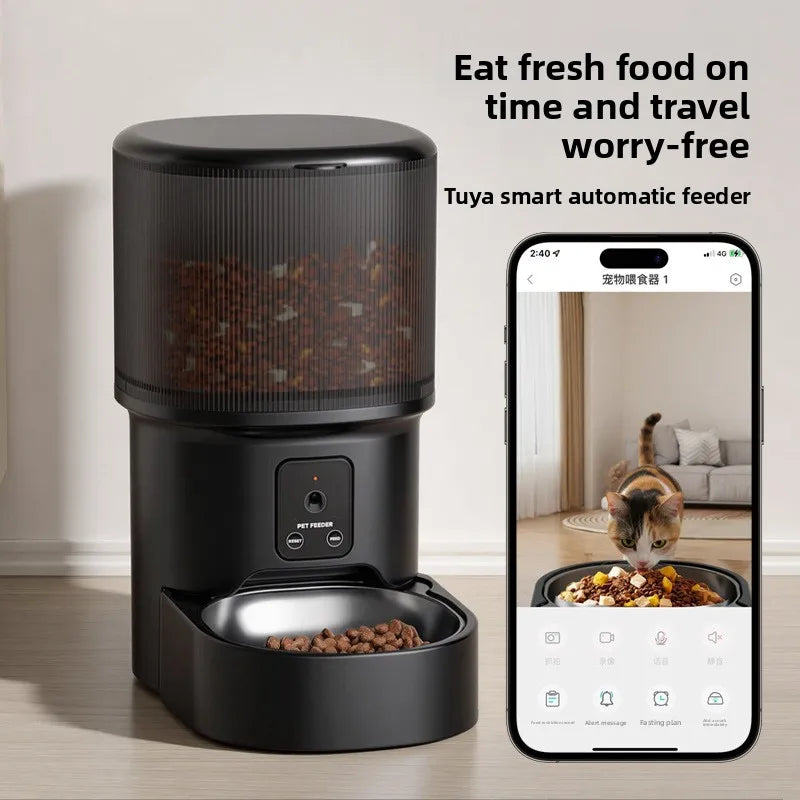 WiFi Smart Pet Feeder & Water Fountain Set with Camera
