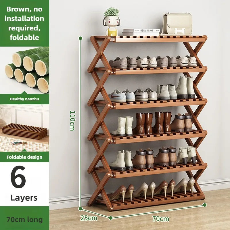 Portable Folding Shoe Rack – Multi-Tier Organizer
