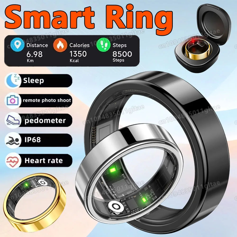Smart Health Ring 2026 | Heart Rate, Sleep & Motion Tracking | IP68 Waterproof