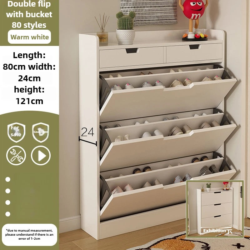 Tipping Bucket Shoe Cabinet – Large Capacity Entrance Storage