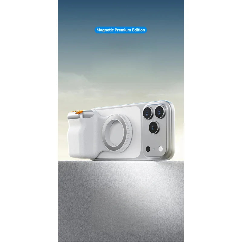 Magnetic Phone Stabilizer Handle — Bluetooth Remote, Anti-Shake Grip for Live Streaming & Vlog