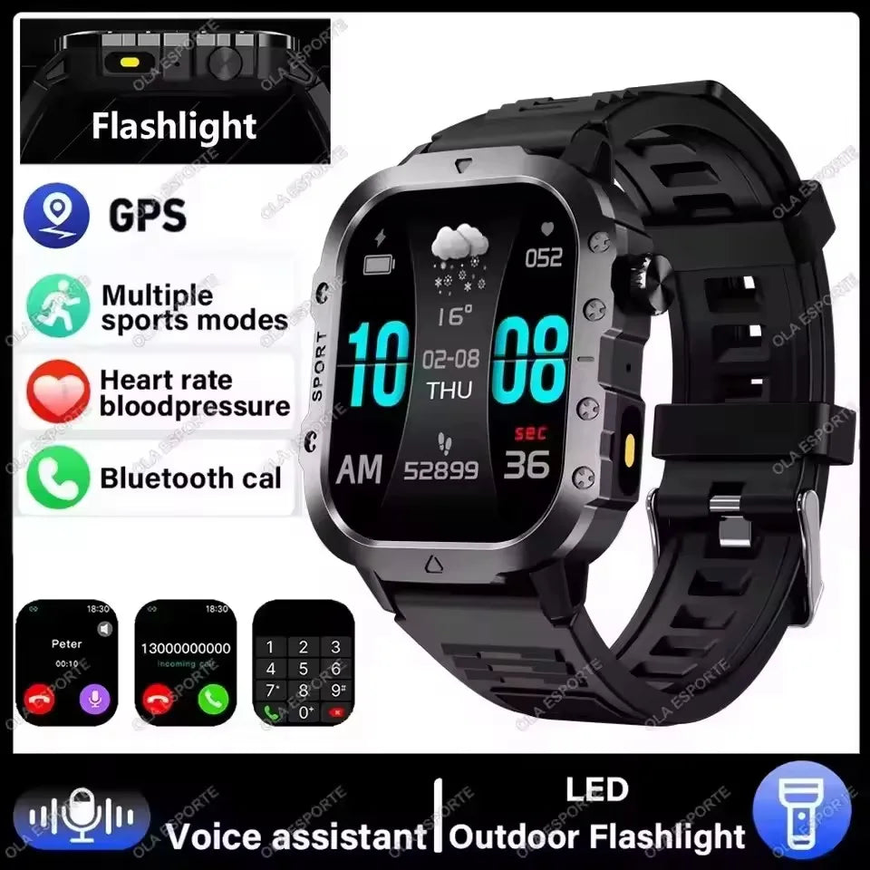 Military GPS Smart Watch Men
