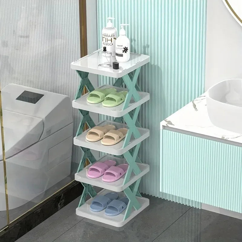 9-Tier Vertical Shoe Rack – Tall & Narrow Space Saver