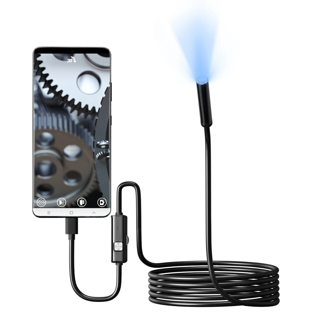 Type-C Endoscope Camera 5.5/7mm | 6 LED Lights | Waterproof | For Android & PC