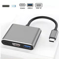 3-in-1 USB-C to HDMI Adapter with USB 3.0 & USB-C Charging for MacBook & Samsung