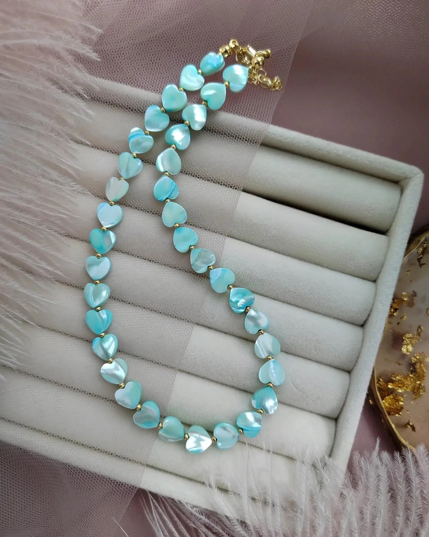 Shell Heart Pearl Beaded Necklace