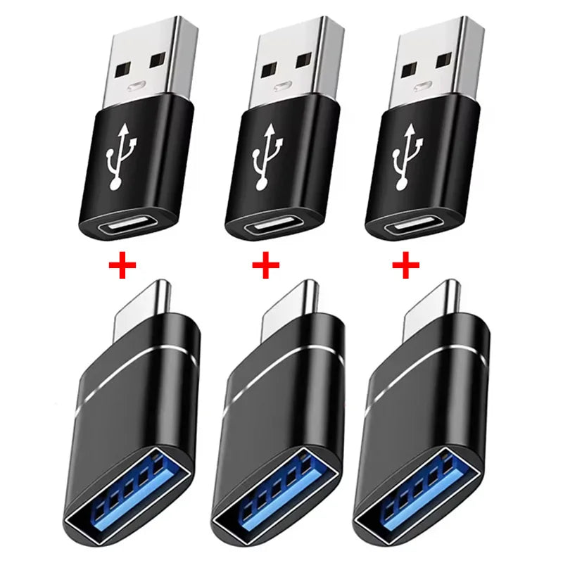 USB-A to USB-C OTG Adapter (2-Pack) for MacBook, Samsung & iPhone