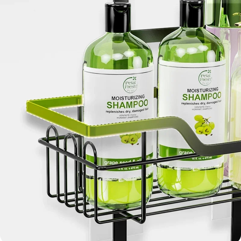 Drill-Free Bathroom Shelf – 3-Layer Over-Door Hanging Organiser