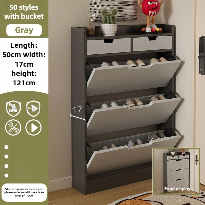 Tipping Bucket Shoe Cabinet – Large Capacity Entrance Storage