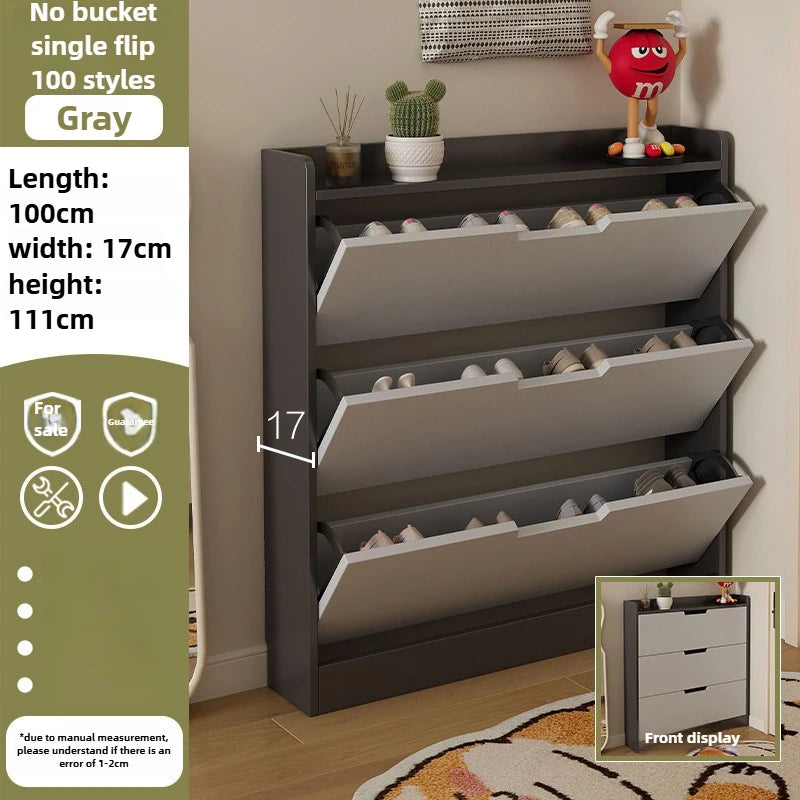 Tipping Bucket Shoe Cabinet – Large Capacity Entrance Storage