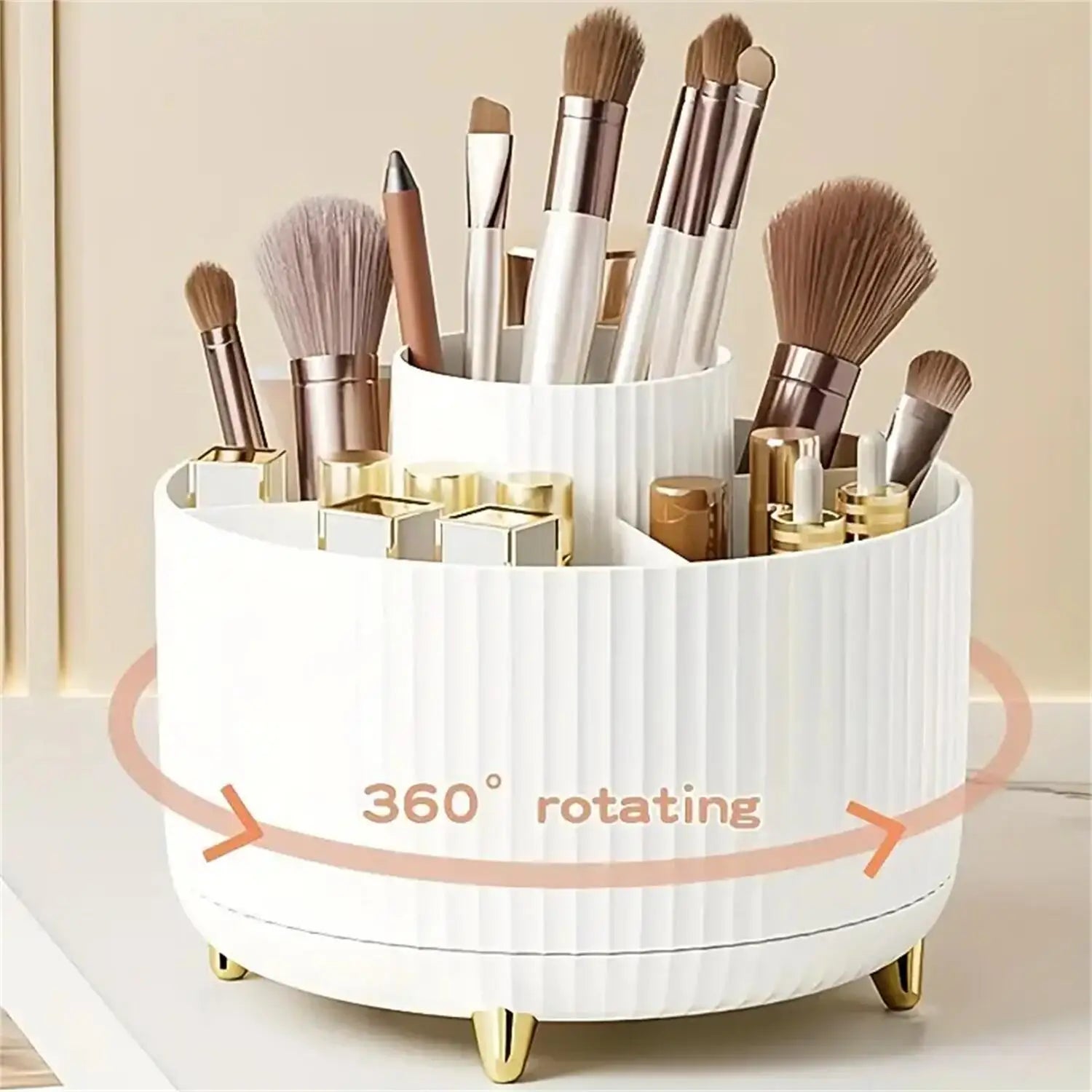 GlowSpin 360 Rotating Makeup Organiser | Nexora Home