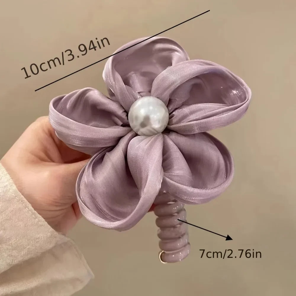 Floral Ponytail Hair Coil