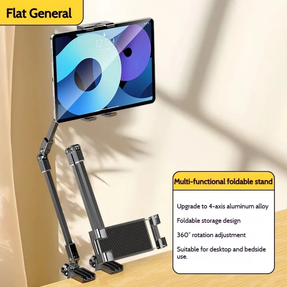 Adjustable Tablet Stand Foldable 3 Sections Arms Bedside Phone Holder for 5-12Inch Phone Ipad Pro Mini for Xiaomi
