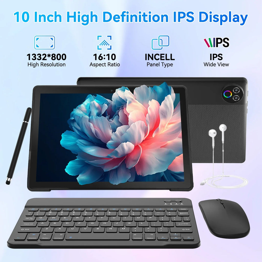 Android 15 Tablet 10.1" – 20GB RAM, 64GB, Full Accessory Bundle