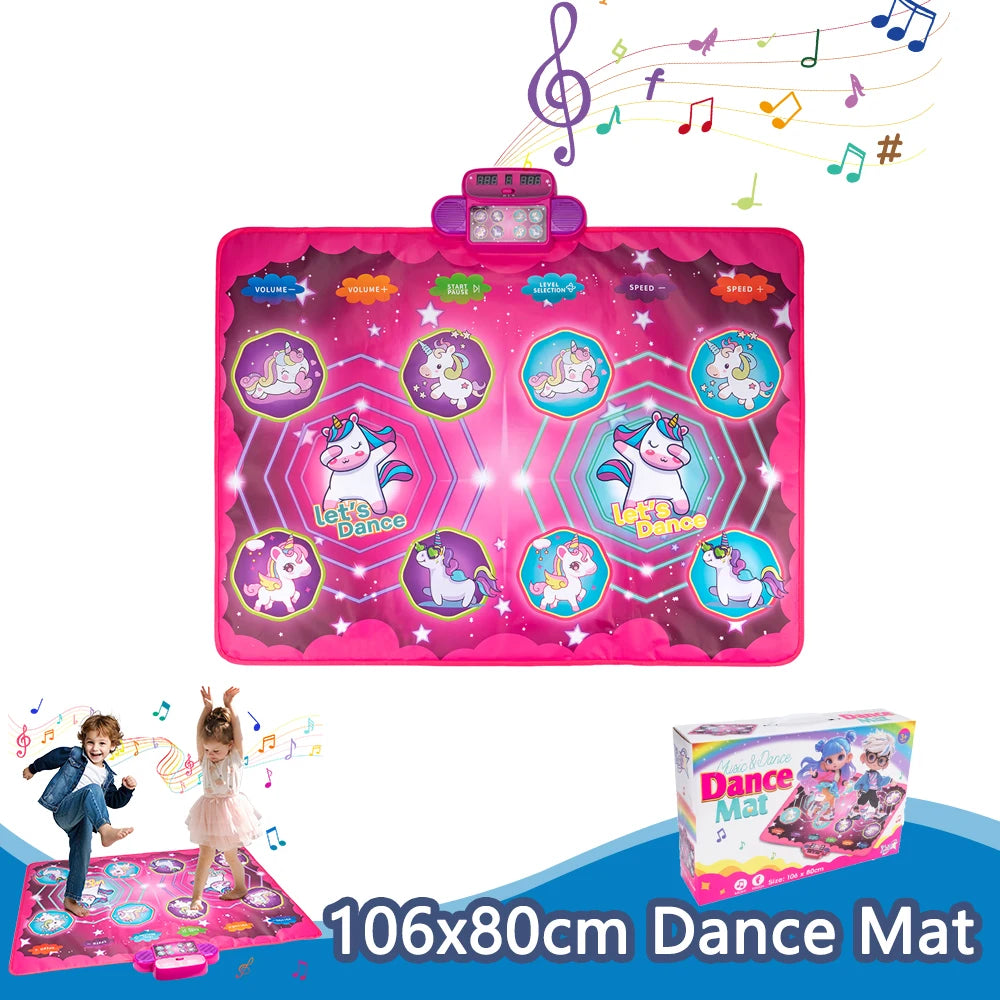 Kids Electronic Dance Mat — 9 Levels, Dual Player, Music Floor Blanket
