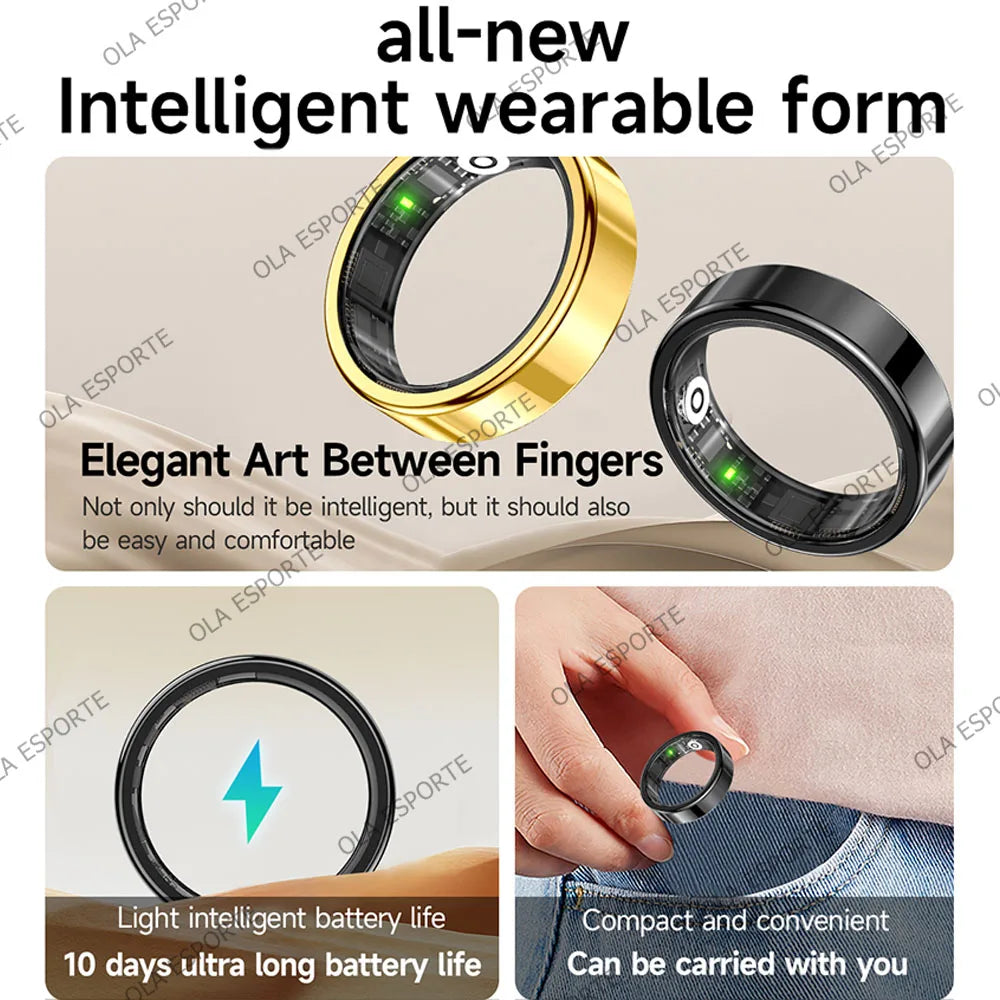 Smart Health Ring 2026 | Heart Rate, Sleep & Motion Tracking | IP68 Waterproof