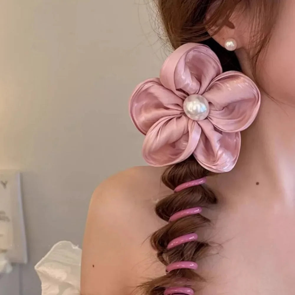 Floral Ponytail Hair Coil