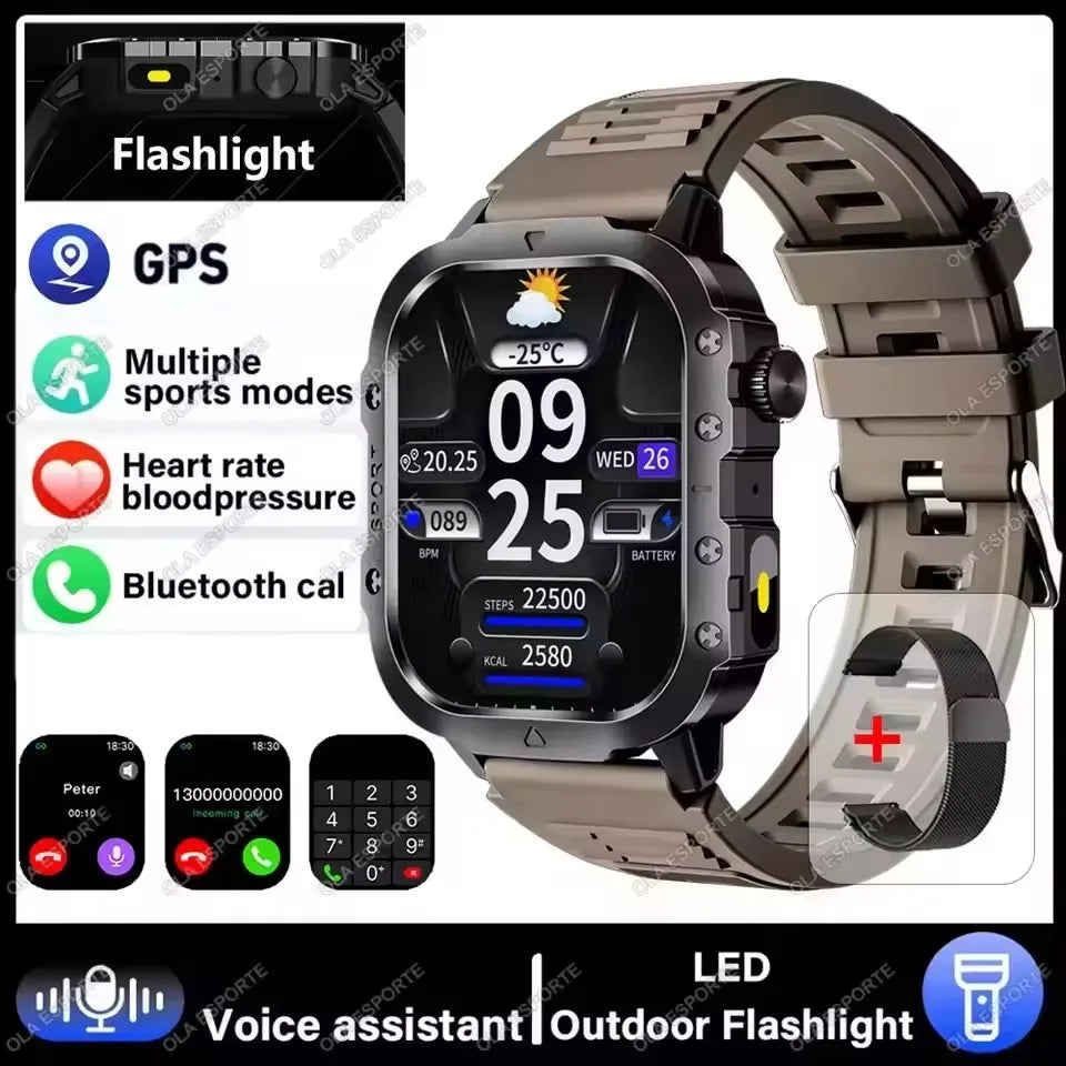 Military GPS Smart Watch Men