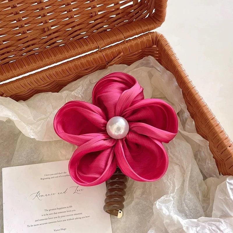 Floral Ponytail Hair Coil