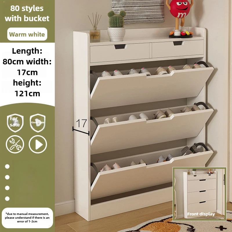 Tipping Bucket Shoe Cabinet – Large Capacity Entrance Storage