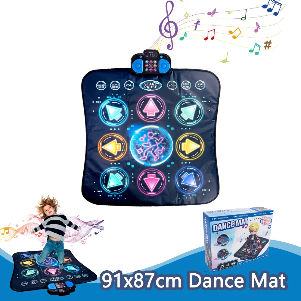 Kids Electronic Dance Mat — 9 Levels, Dual Player, Music Floor Blanket