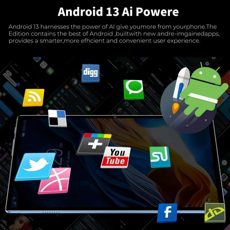 12" Android 16 Tablet – Snapdragon 8 Gen3, 24GB+2TB, 20000mAh, 5G Dual SIM, GPS, WiFi