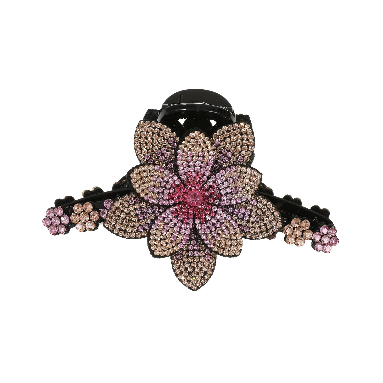 Rhinestone Flower Hair Claw Clips