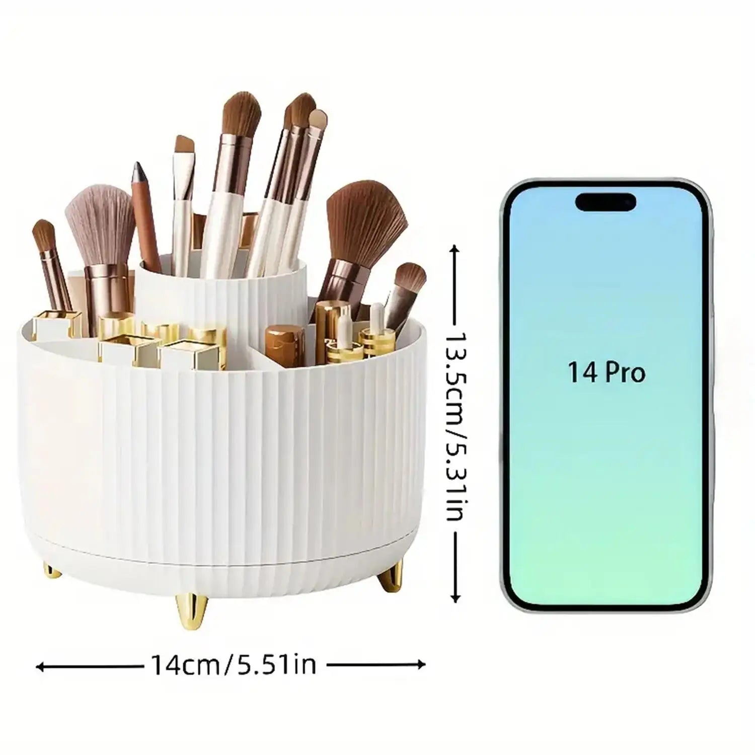 GlowSpin 360 Rotating Makeup Organiser | Nexora Home