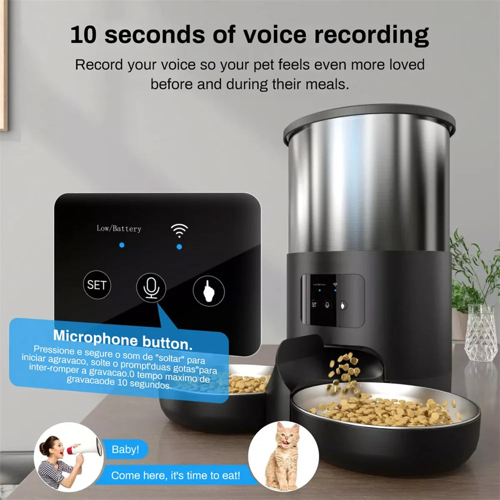 4.5L Smart Auto Pet Feeder & Water Fountain – TuYa App