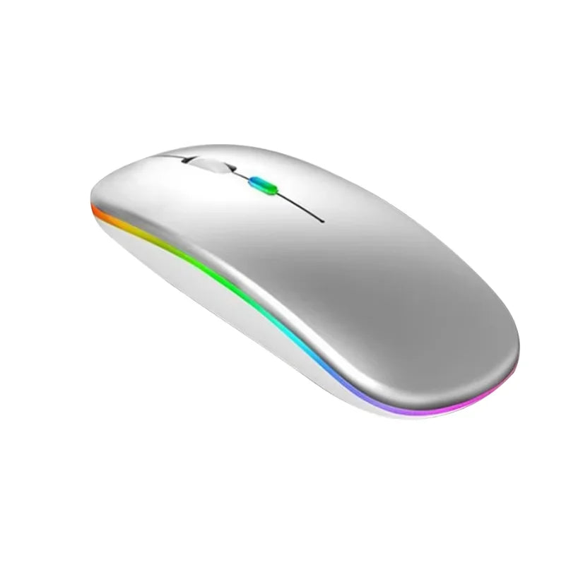 Silent Wireless RGB Gaming Mouse | Rechargeable Bluetooth & 2.4GHz Dual Mode