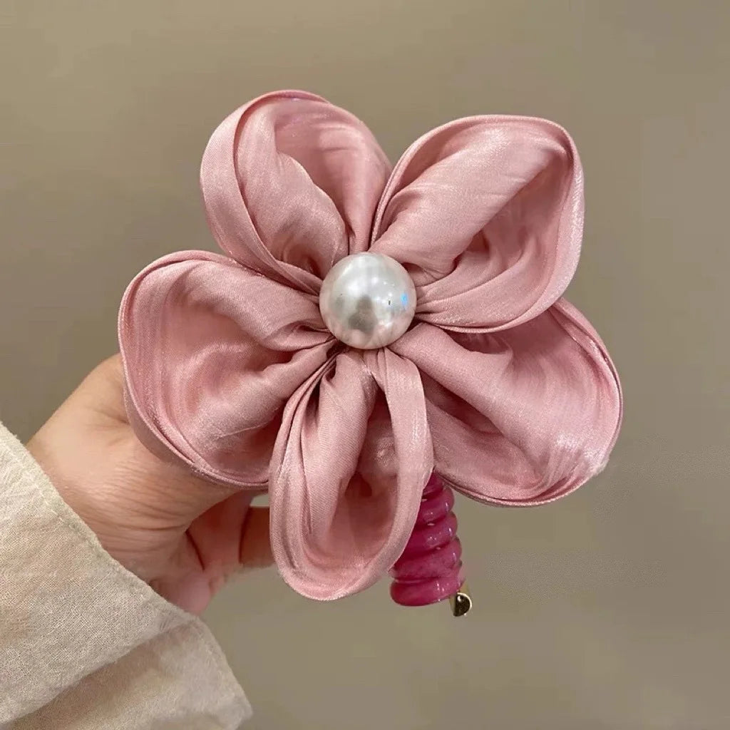 Floral Ponytail Hair Coil