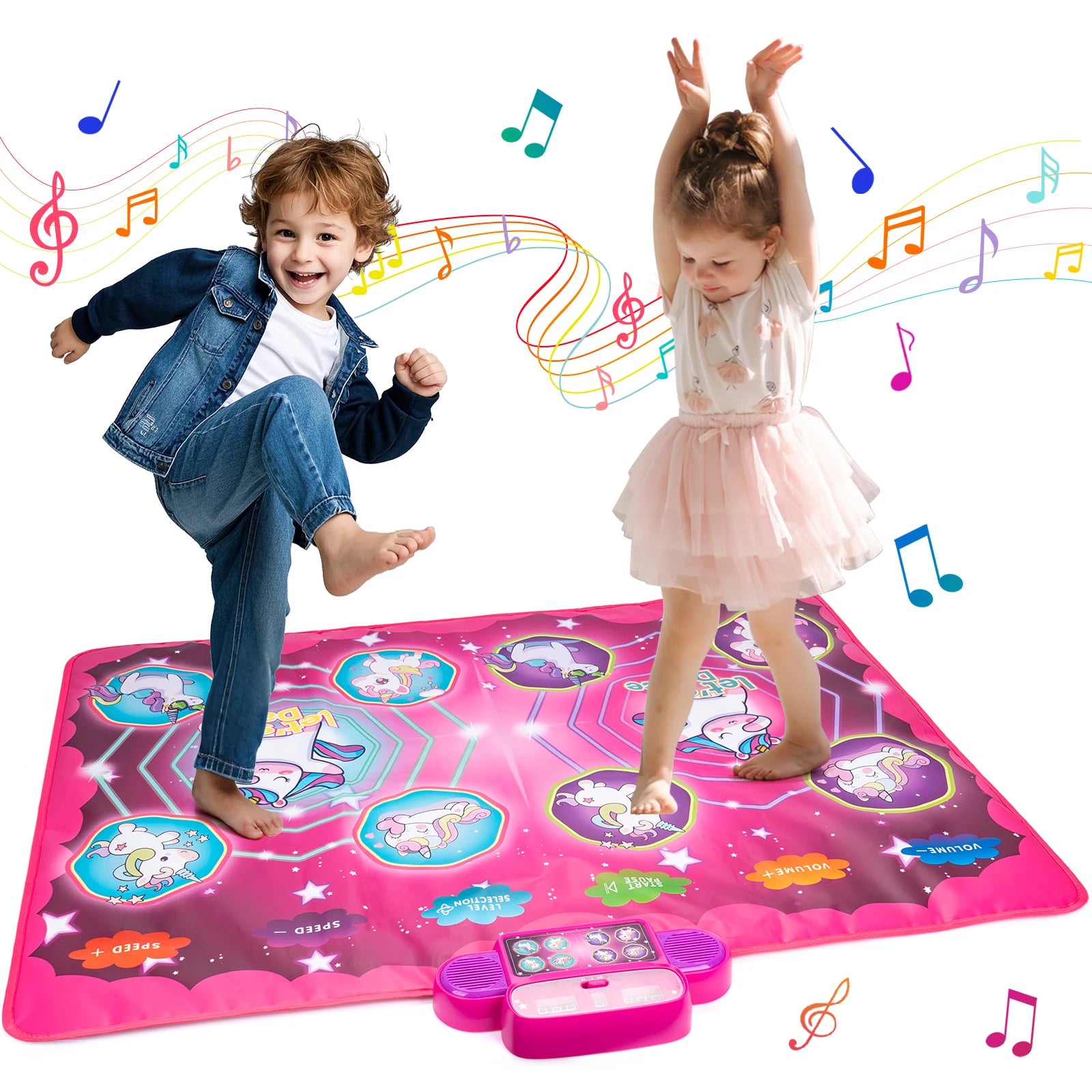 Kids Electronic Dance Mat — 9 Levels, Dual Player, Music Floor Blanket