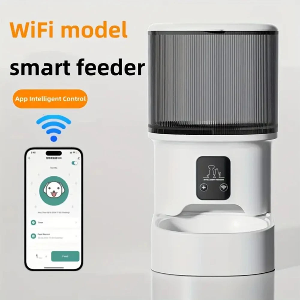4L large capacity cat feeder, intelligent APP and high-definition camera, stainless steel food bowl