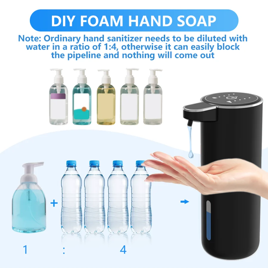Smart Soap Dispenser – 380ml, Touchless, Wall or Tabletop