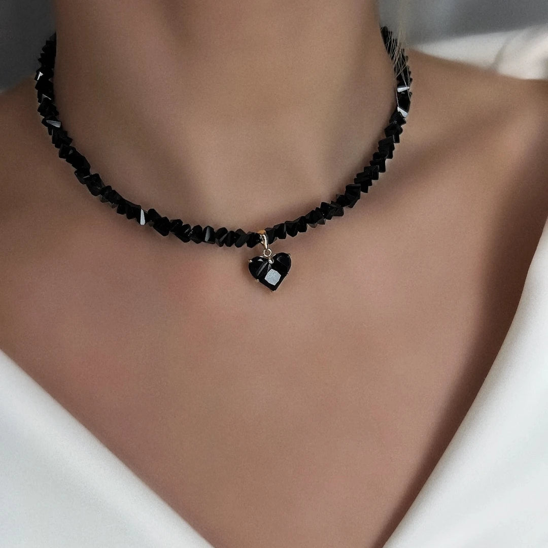 Zircon Heart Pendant Necklace