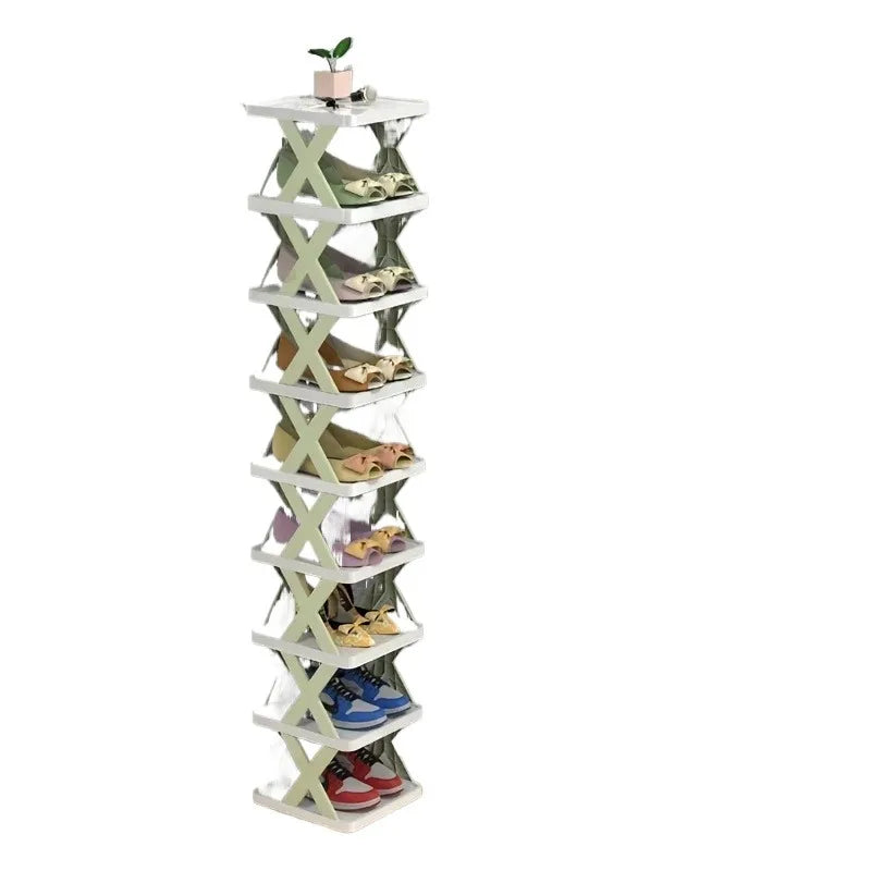 9-Tier Vertical Shoe Rack – Tall & Narrow Space Saver