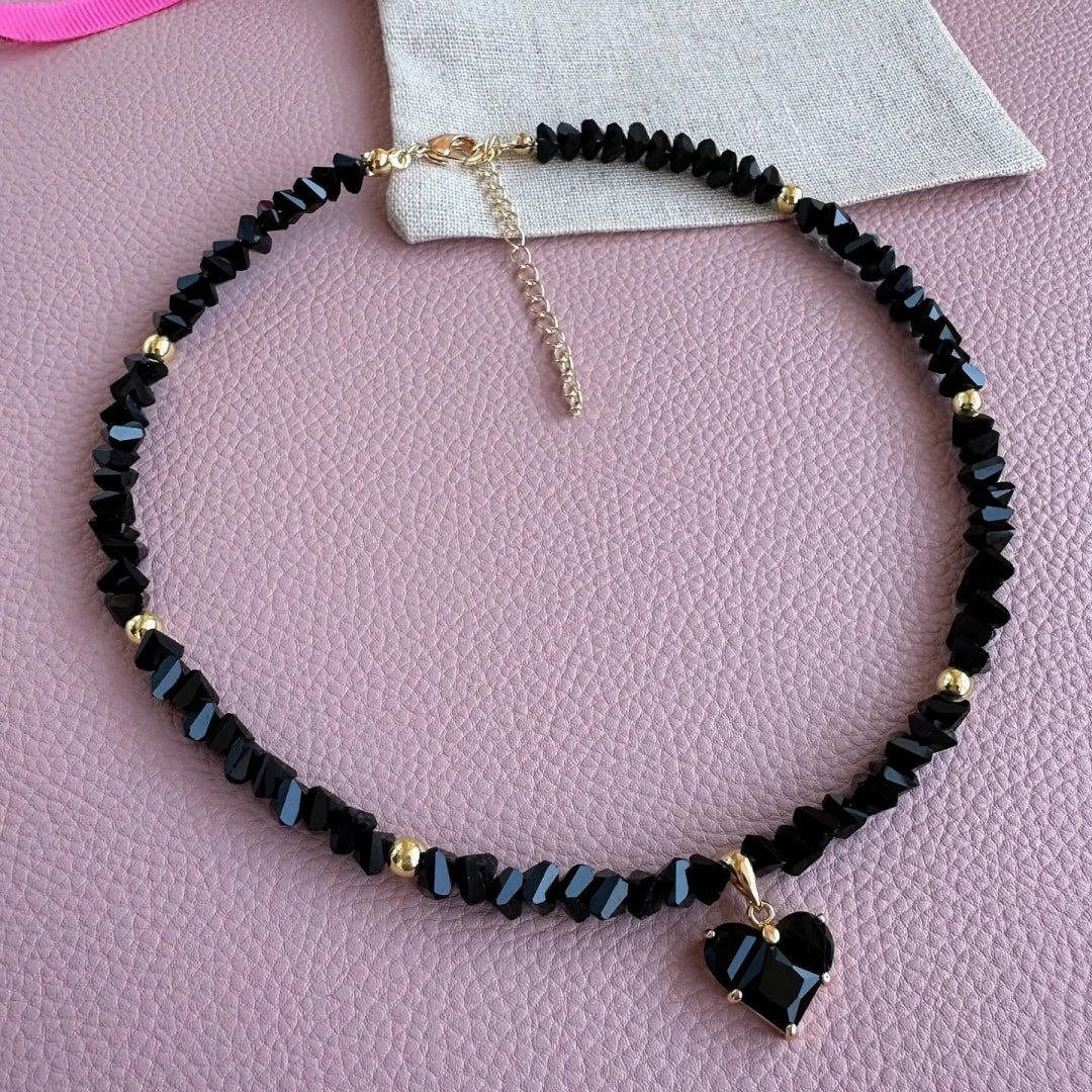 Zircon Heart Pendant Necklace