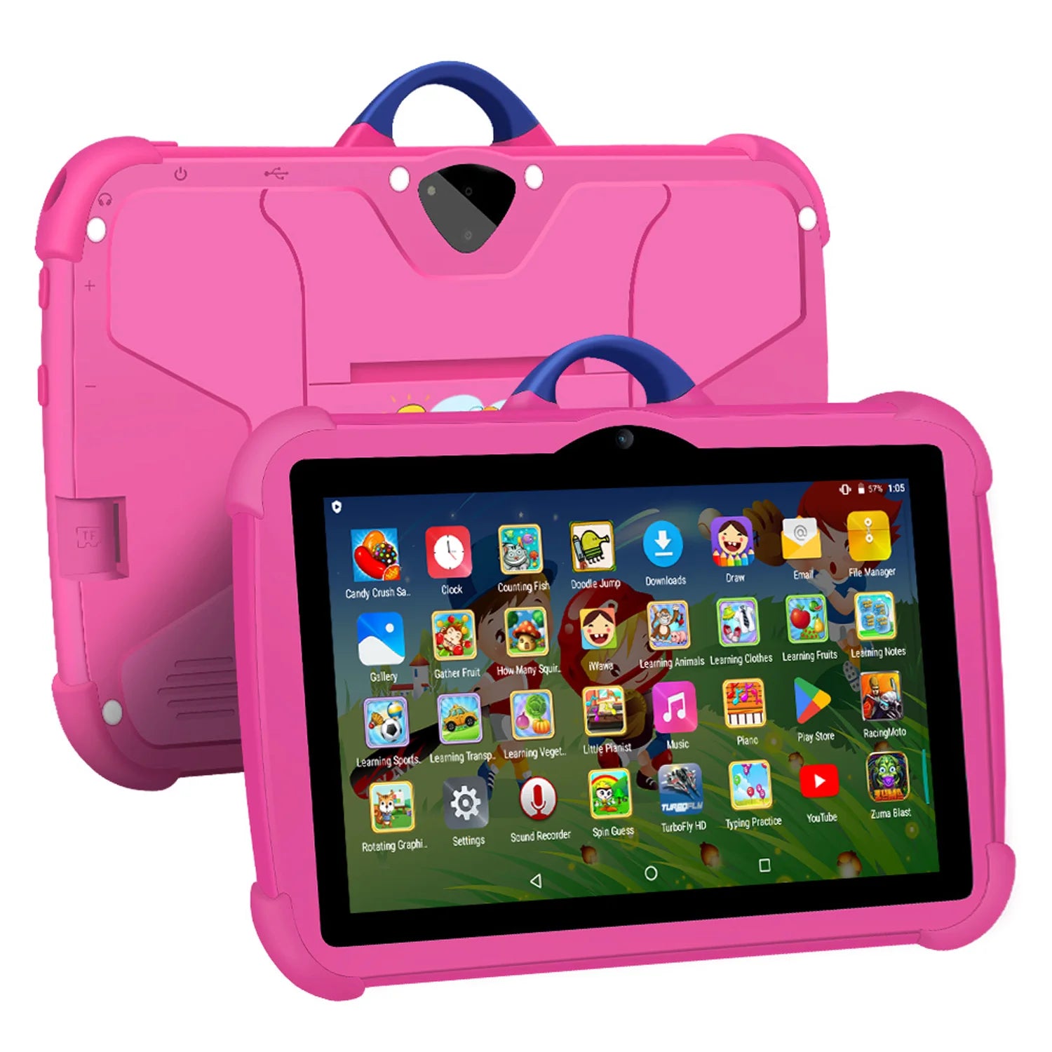 Kids Learning Tablet 7" – Cartoon Design | 4GB RAM 64GB ROM | Android | Education & Games | Perfect Children's Gift