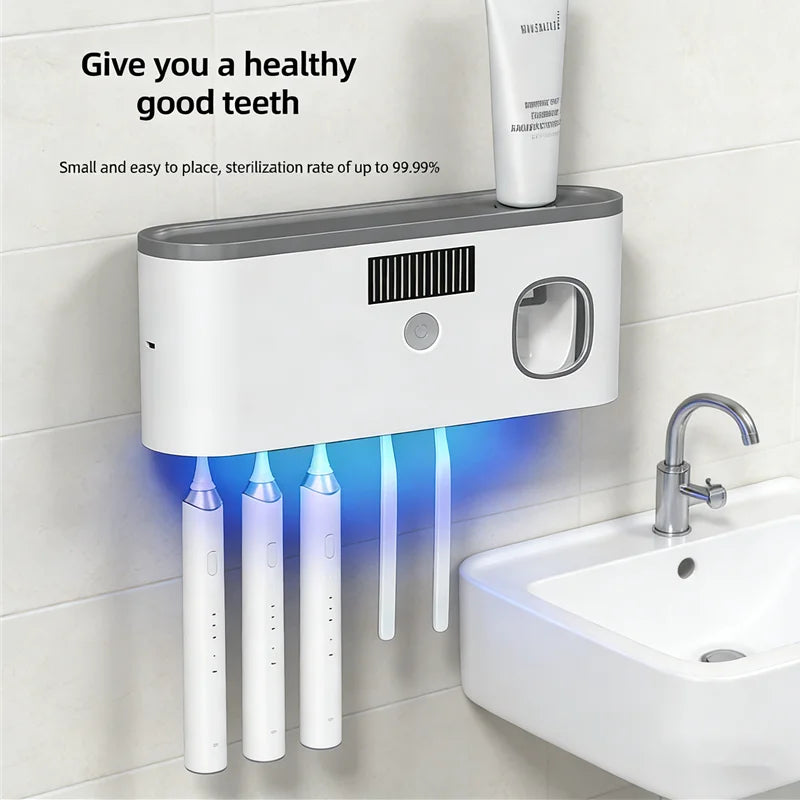 3-in-1 UV Toothbrush Holder & Dispenser