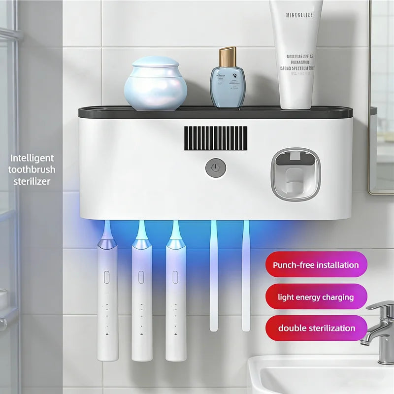 3-in-1 UV Toothbrush Holder & Dispenser