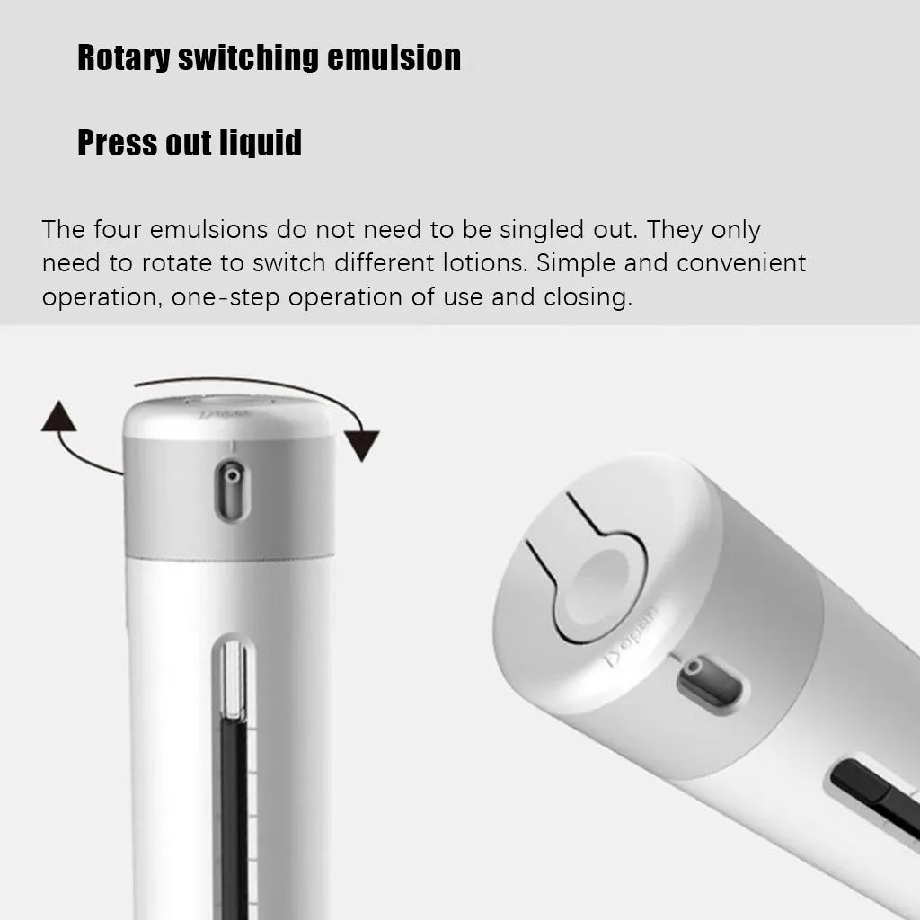 4-in-1 Travel Dispenser Bottle Set – Refillable Press Container (30ml x 4)