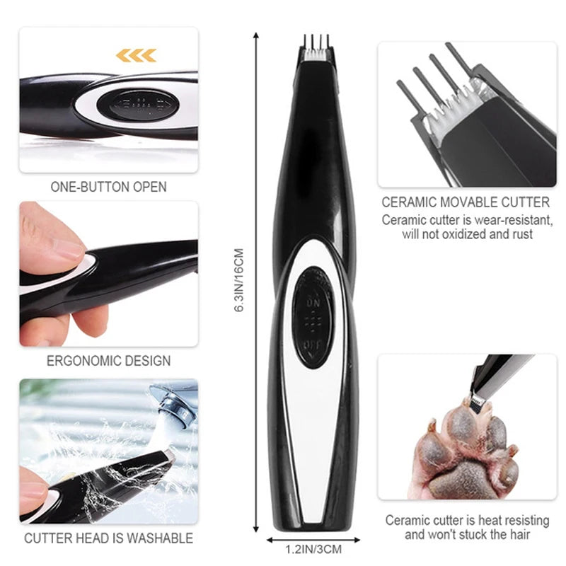 Professional Rechargeable Pet Grooming Clipper Kit – Dog & Cat Hair Trimmer Set