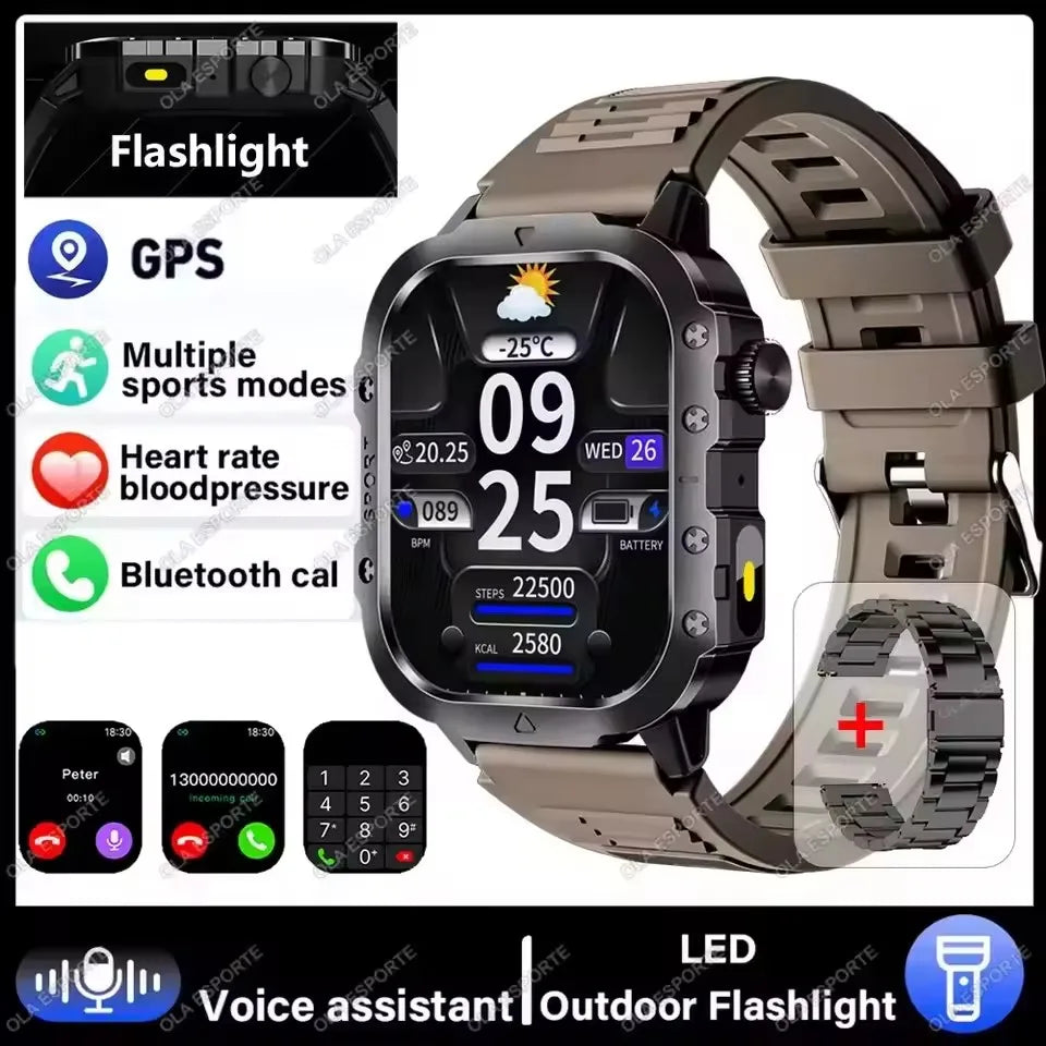Military GPS Smart Watch Men